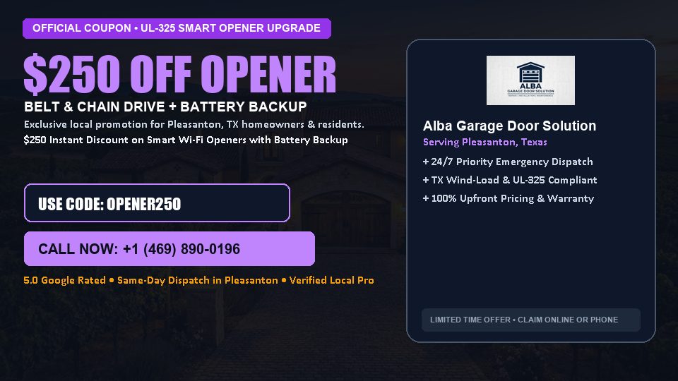 Alba Garage Door Solution $250 OFF Premium LiftMaster Opener Installation