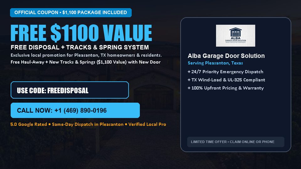 Alba Garage Door Solution FREE Haul-Away & Heavy-Duty Tracks with New Door